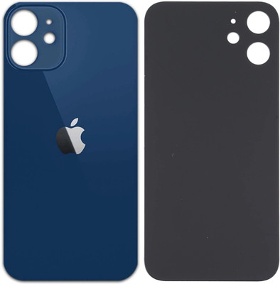 CasinoRetail Apple iPhone 12 Glass Back Panel(Blue)