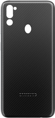 Sandreezz Samsung Galaxy M21 2021 Edition (with Proper Logo) Back Panel(Charcoal Black)