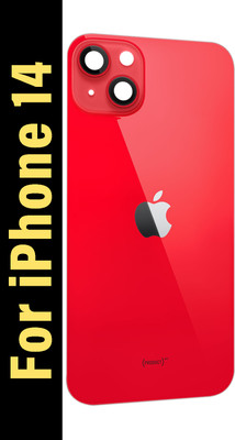 SUFO Apple 14 With Camera Glass Back Panel(Red)
