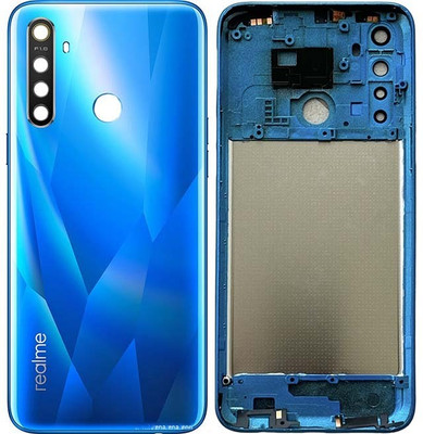 imbi Realme 5 Mobile Phone Panel With Network Antenna, Power and Volume Button, Camera Glass Full Panel(Blue)