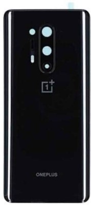 VRAVMO ONEPLUS 8 PRO (BLACK) WITH CAMERA LENS GLASS Back Panel(BLACK)