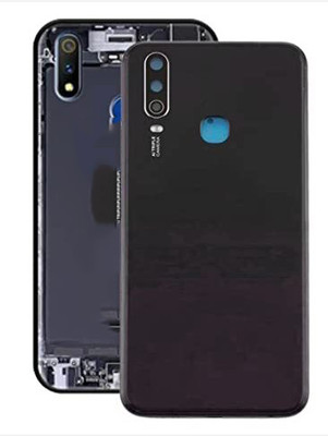 imbi Vivo Y12 Power and Volume Button Camera Glass Back Panel(Black)