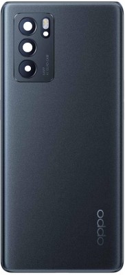 Kraze4blaze Oppo Reno 6 Pro (Glass)(With Camera Lens)(With Proper Logo) Back Panel(Stellar Black)