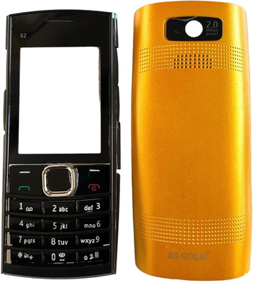 imbi Nokia X2-02 Front Back Body With Keypad Front & Back Panel(Orange)