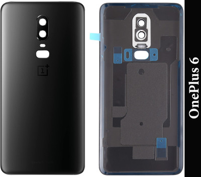 Purplesavvy OnePlus 6 ( MATT ) With Camera Ring Glass Lens Back Panel(Midnight Black)