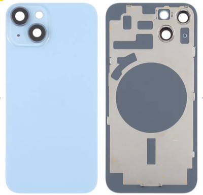Kraze4blaze Apple iPhone 14 (Rear Housing Glass + Camera Lens + Metal Plate + Magsafe Magnets) Back Panel(Blue)