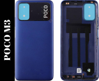 Flipkart SmartBuy POCO M3 Original (with Side Button) Back Panel(Cool Blue)