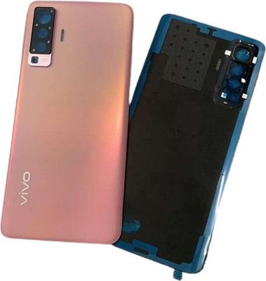 Sandreezz Vivo X50 (Glass) (With Camera lens Ring) (with Proper Logo) Back Panel(Pink)