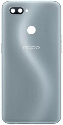 Sandreezz OPPO A12 (with Proper Logo) Back Panel(Flowing Silver)