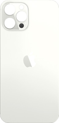 HQP for Apple iPhone 12 Pro ( A2407 / A2341 / A2406 / A2408 ) [ With LoGo & Pre Installed Adhesive Tape ] Battery Back Glass Door Replacement Back Panel(Silver)