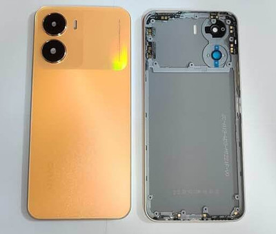 SPAREASP Vivo T2X 5G Back Panel Housing Body With Middle Ring Gold Back Panel(Gold)