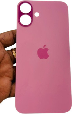 Sandreezz Apple iPhone 16 (Glass) (Best Quality) (with Proper Logo) Back Panel(Pink)