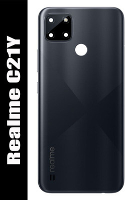 Unique4Ever Realme C21Y ( RMX3261 ) With Camera Lens & Side Volume Power Buttons Back Panel(Cross Black)