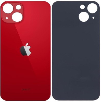 Sandreezz Apple iPhone 13 (Glass) (Best Quality) (with Proper Logo) Back Panel(Red)