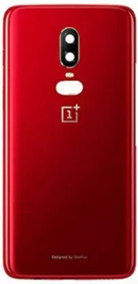 Srewingt OnePlus 6(Glass) Back Panel(Amber Red)