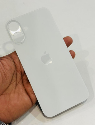 KezeMize Apple iPhone 16 (Best Quality)(With Proper Logo)(Glass) Back Panel(White)