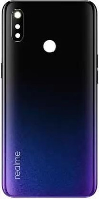 AAA Spares For Realme 3 Back Glass Back Panel(Black)