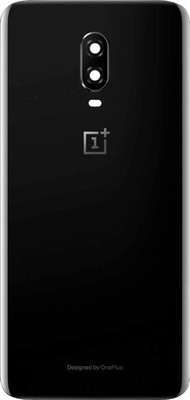 Tworld OnePlus 6T 4G ( A6010, A6013 ) - [With Camera Glass & Adhesive Tape] Battery Replacement Glass Door Back Panel(Mirror Black)