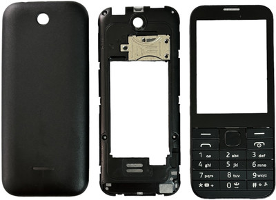 imbi Nokia 225 Single Sim Front Back and Middle Body With Keypad Full Panel(Black)