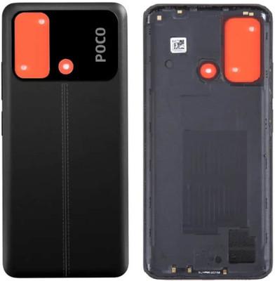 Sandreezz Xiaomi Poco C55 (Best Quality)(With Side Volume & Power Buttons) (with Proper Logo) Back Panel(Power Black)