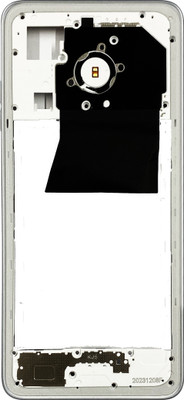 HQP for Tecno Spark 20 ( KJ5, KJ5n ) - [ With Volume Key and Network Strips ] Middle frame bezel Chassis Ring Digitizer Panel(Cyber White)