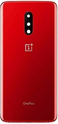 SRaccessories Oneplus 7 Glossy Glass Back Panel(Red)