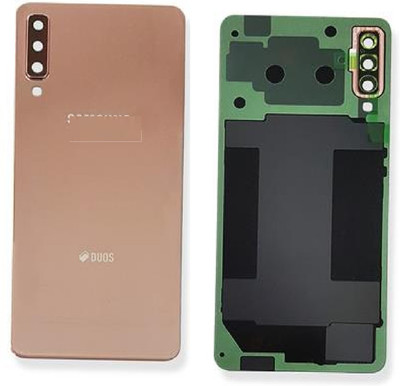 SPAREWARE SAMSUNG Samsung Galaxy A7 2018/A750 -Gold (WITH LENS) Back Panel(Gold)