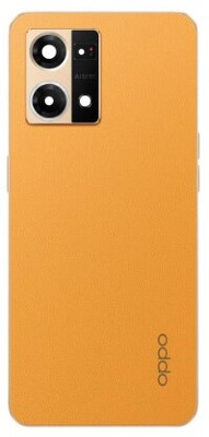 Sandreezz OPPO F21 Pro (4G) With Middle Ring Camera Lens & Side Volume Power Buttons Full Panel(Sunset Orange)