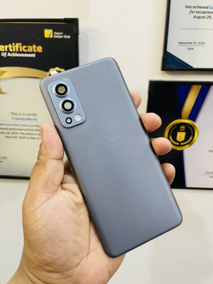Flipkart SmartBuy OnePlus Nord 2 (Glass) with Camera Ring lens MATT Back Panel(Gray Sierra)