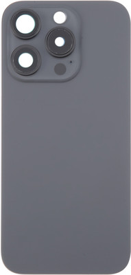 Spares4ever iPhone 16 Pro Black Replacement Glass with Camera Lens and Magsafe Magnet Back Panel(Black)