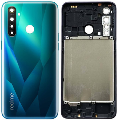 Sandreezz Realme 5 Pro (Best Quality) (With Middle Ring & Side Volume Power Buttons) Full Panel(Crystal Green)