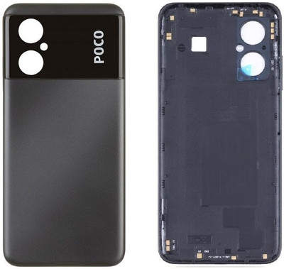 Sandreezz Xiaomi Poco M4 5G (with Proper Logo) (with Side Volume & Power Buttons) Back Panel(Gray)