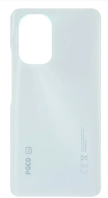 KezeMize Xiaomi Poco F3 (Glass)(Best Quality)(With Proper Logo) Back Panel(White)