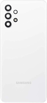Unique4Ever SAMSUNG Galaxy A32 (4G) With Camera Ring Lens Glass Back Panel(Awesome White)