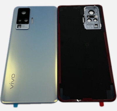 Sandreezz Vivo X50 Pro (Glass) (With Camera lens Ring) (with Proper Logo) Back Panel(Light Blue)