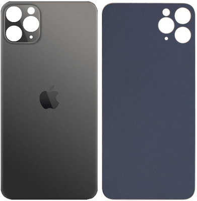 KezeMize Apple iPhone 11 Pro Max (Best Quality)(With Proper Logo)(Glass) Back Panel(Grey)