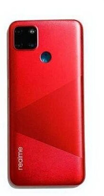 FixHub REALME C12 back cover with side key button compatible Back Panel(red)