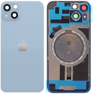 Sandreezz Apple iPhone 14 Plus Rear Housing Glass + Camera Lens + Metal Plate + Magsafe Magnets Back Panel(Blue) Sandreezz Apple iPhone 14 Plus Rear Housing Glass + Camera Lens + Metal Plate + Magsafe Magnets Back Panel(Blue)