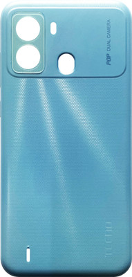 HQP for Tecno Pop 6 ( BE7 ) [ With Volume + Power Key and Camera Lens Cover ] Battery Back Door Replacement Back Panel(Sky Blue)