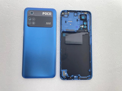 SRaccessories Poco M4 Pro 4G (Housing Body) (Side Keys with Middle Body) Full Panel(Cool Blue)