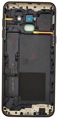 Sandreezz Samsung J6 (with Proper Logo) Back Panel(Black)