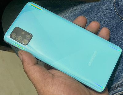 SRaccessories Samsung Galaxy A51 (Housing Body) (Side Keys with Middle Body) Full Panel(Blue)