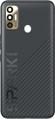 Sandreezz Tecno Spark 7T (KF6P) (with Proper Logo) Back Panel(Black)