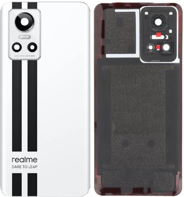 Sandreezz Realme GT NEO 3 (Glass) (With Camera Lens Ring) (Best Quality) (with Proper Logo) Back Panel(Sprint White)