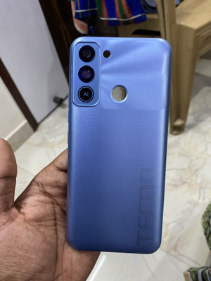 Purplesavvy TECNO POP 5 PRO BD4J WITH PROPER LOGO Back Panel(ICE BLUE)