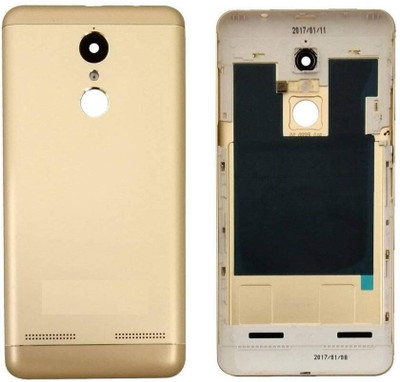 imbi Lenovo K6/ Lenovo K6 Power With Power And Volume Button Camera Glass Back Panel(Gold)