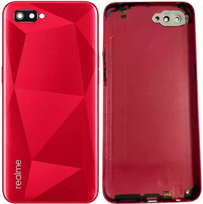 Sandreezz Realme C2 (with Proper Logo) (With Camera Lens & Side Volume Power Buttons) Back Panel(Diamond Ruby)