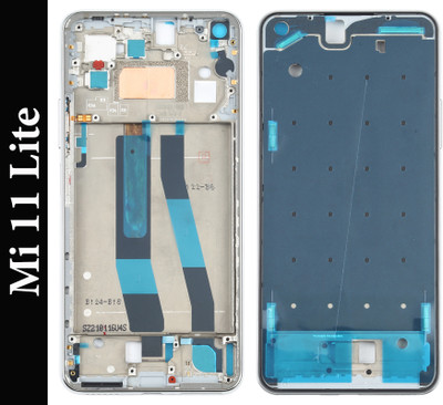 Unique4Ever Xiaomi Mi 11 Lite Housing LCD Bezel Plate Premium Quality Front Panel(Silver)
