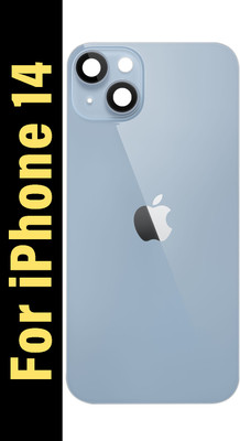 Safa Apple iPhone 14 With Camera Glass Back Panel(Blue)