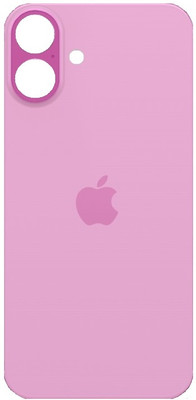 Kraze4blaze Apple iPhone 16 Plus (Best Quality)(With Proper Logo)(Glass) Back Panel(Pink)